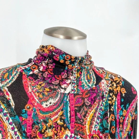 Free People Womens All Dolled Up Paisley High-Neck Mini Dress - Picture 7 of 12